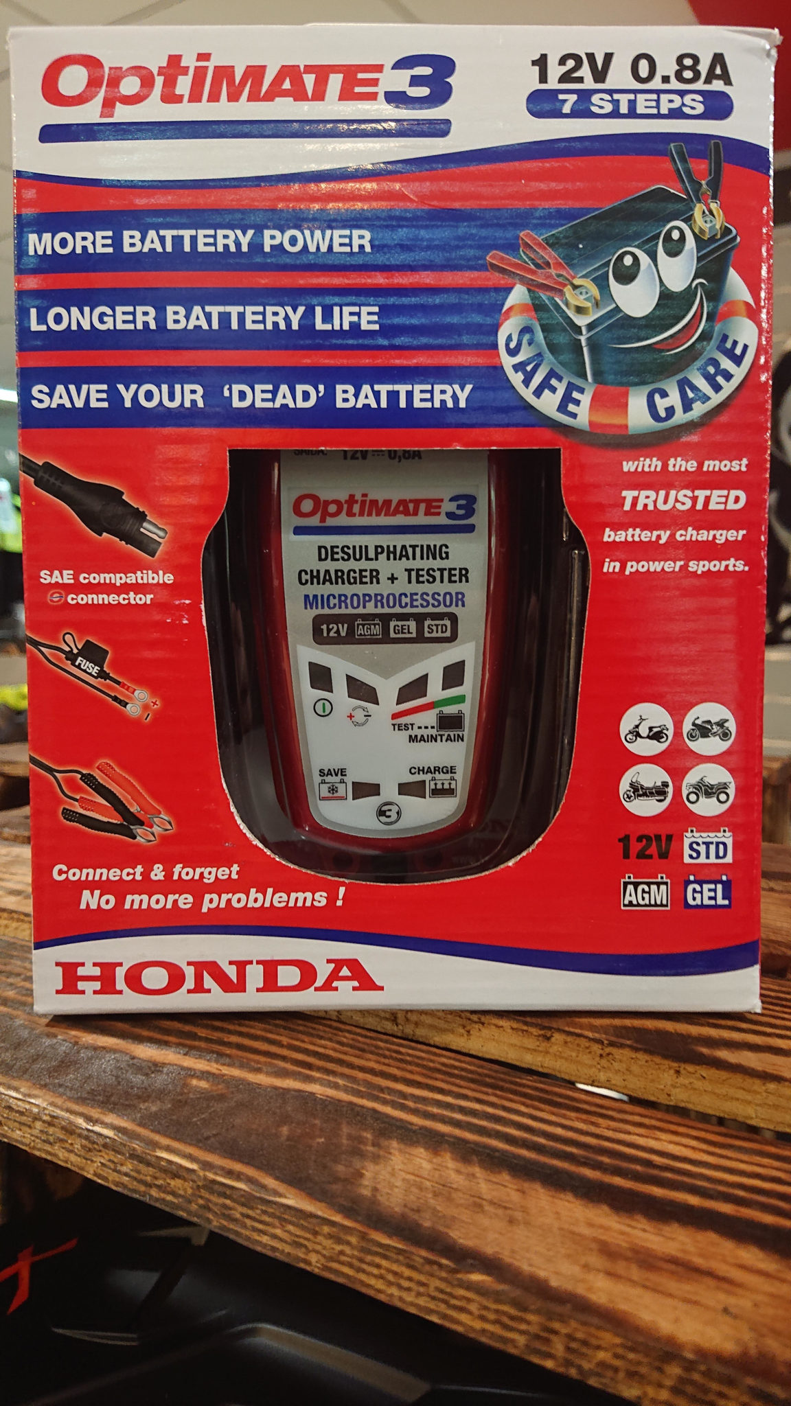 Honda OptiMate 3 - 12V Battery Charger/Optimiser - Doble Direct